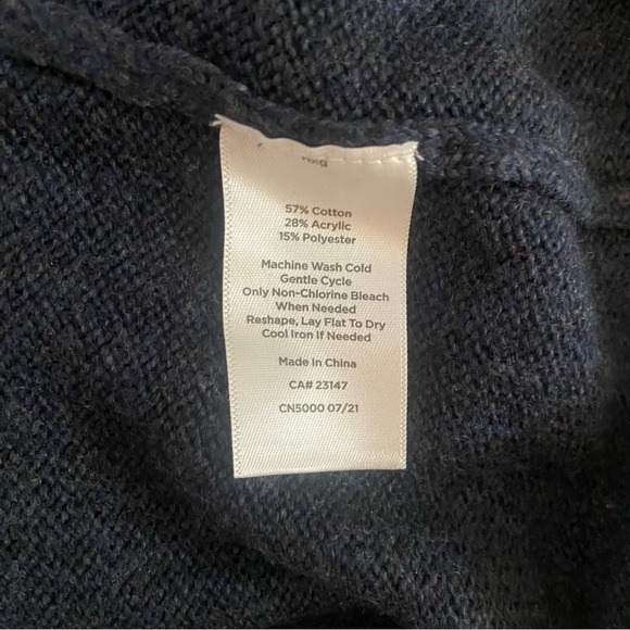 NWT Talbots Navy and Pink Sweater Dress Petite Medium - Picture 9 of 9